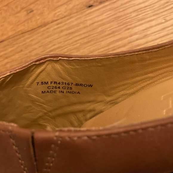 Frye Women's 7.5M Tan Leather Mules - Picture 4 of 5